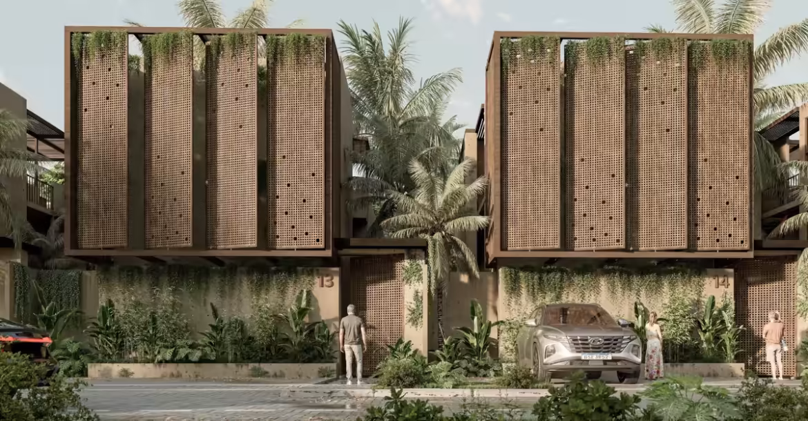 Render del proyecto LOOM frente al mar